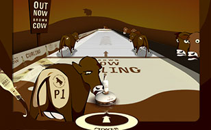 Jeu Brown Cow Curling
