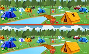 Jeu Les différences - Camping