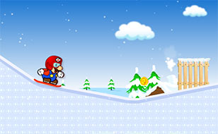 Jeu Mario Planche a neige