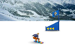 Jeu Snowboard Slalom